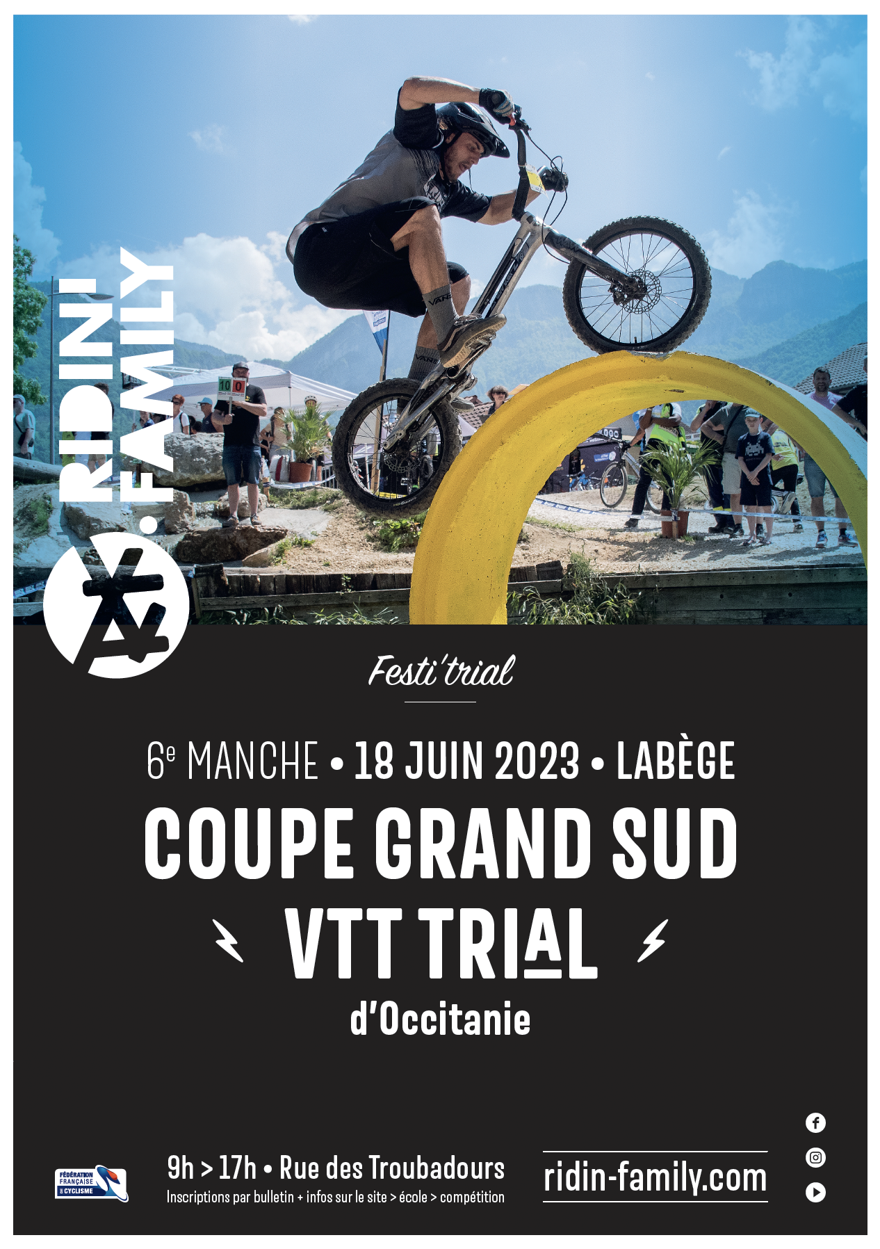 Festi'TRIAL Labège le 18 juin 2023 / Coupe Grand Sud d'Occitanie de VTT Trial