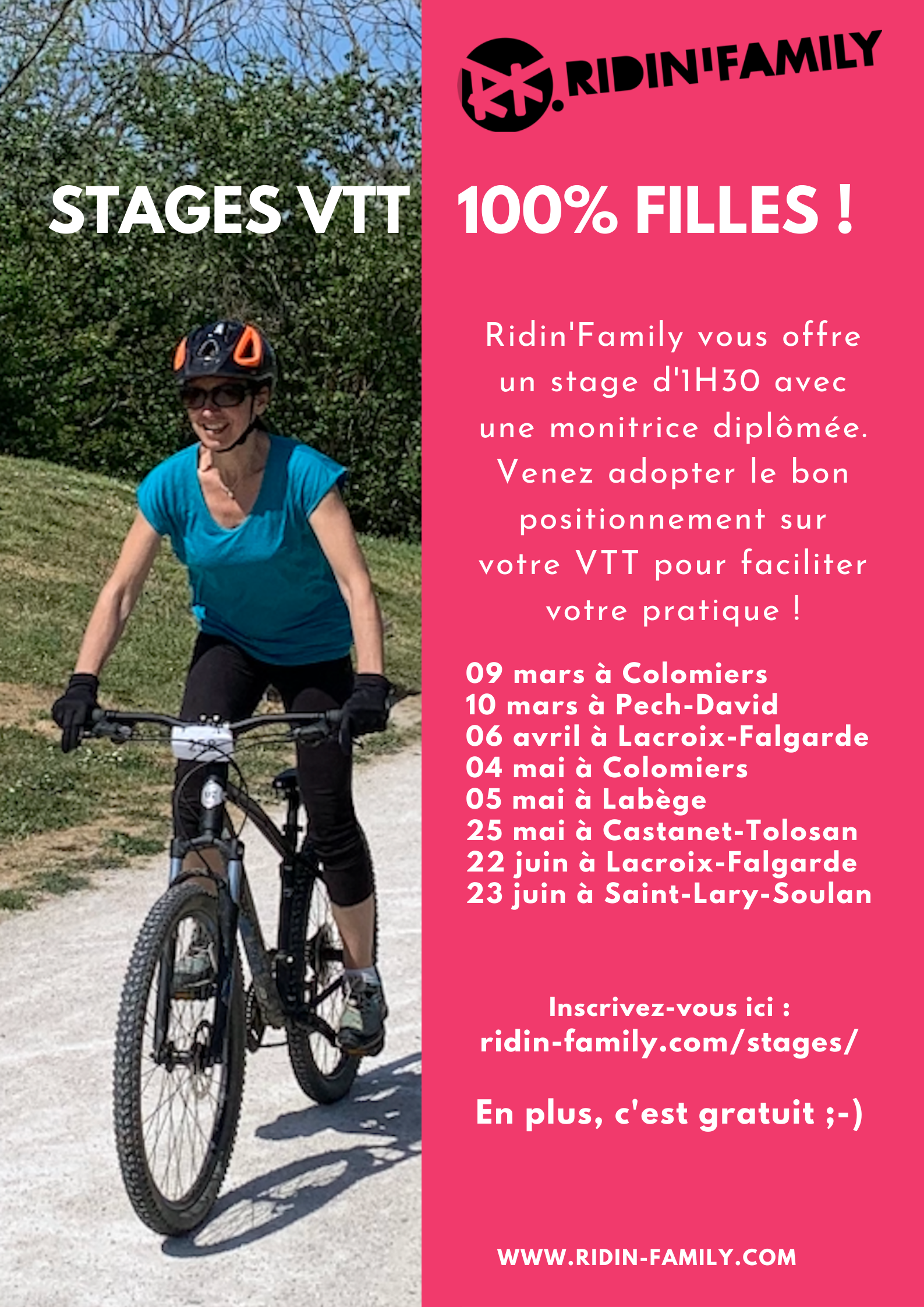 Stage Découverte VTT "100% FILLES" à Colomiers