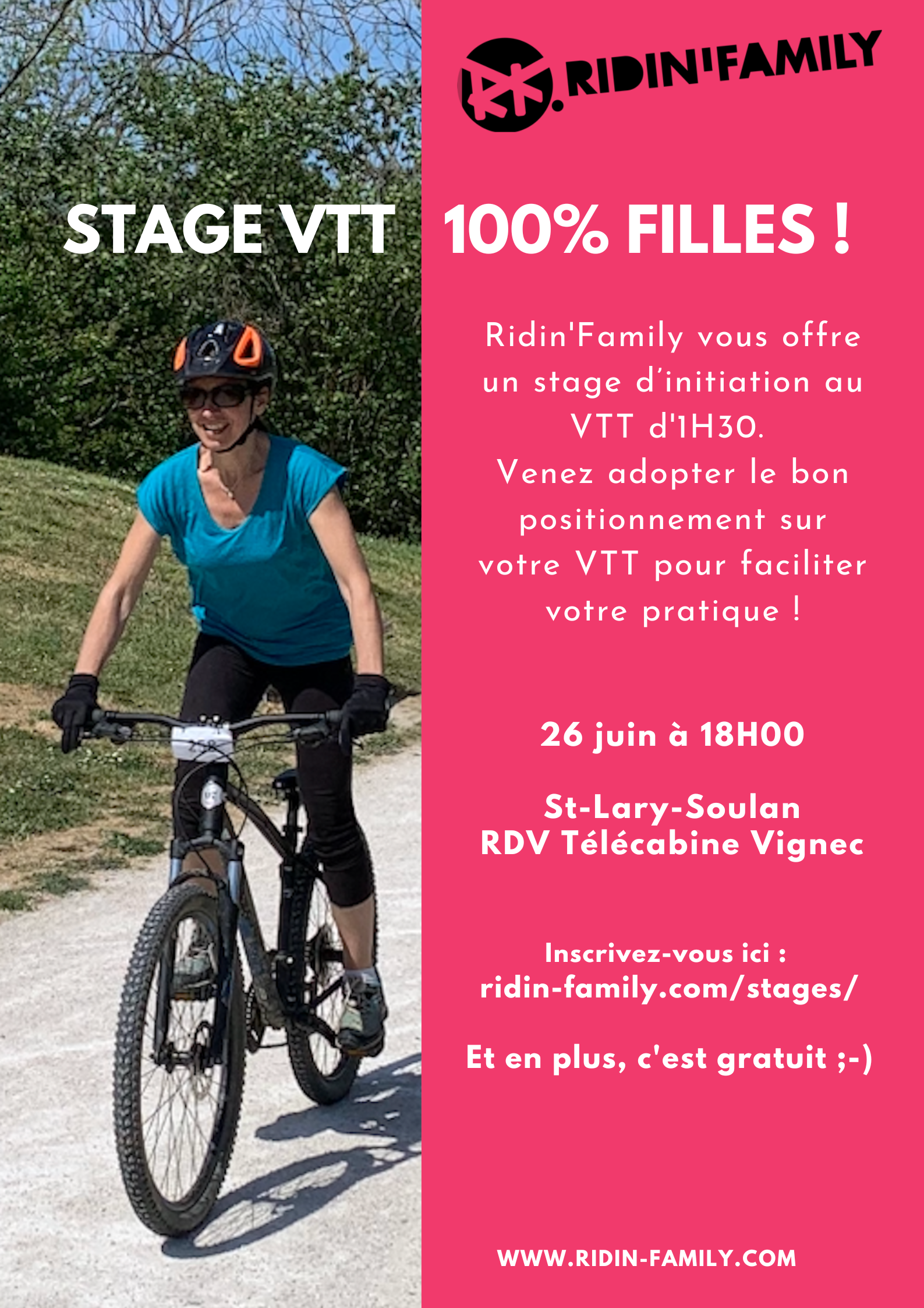 Stage Découverte VTT "100% FILLES" à Saint-Lary-Soulan (65)