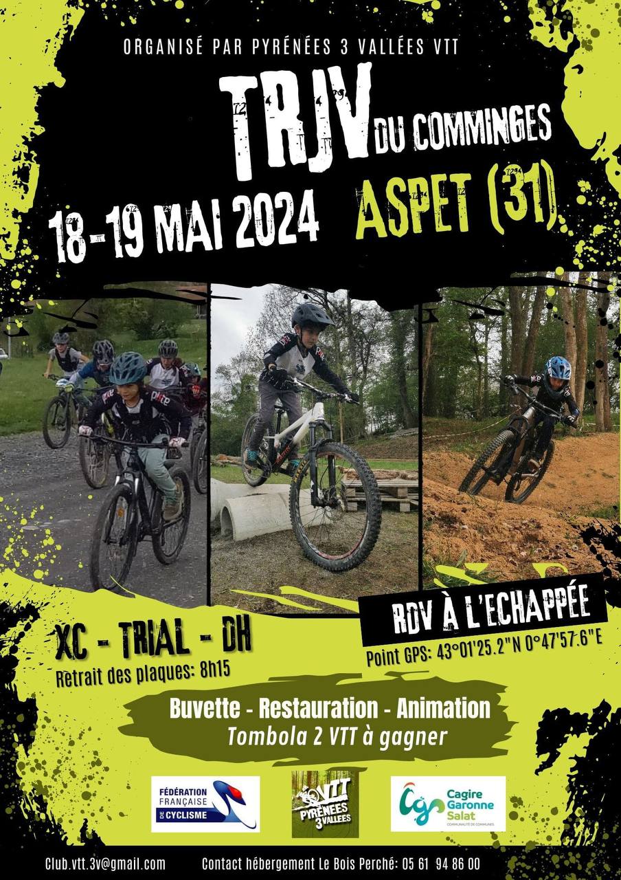 RJV XC + Trial + descente Comminges (31) les 18 et 19 mai 2024