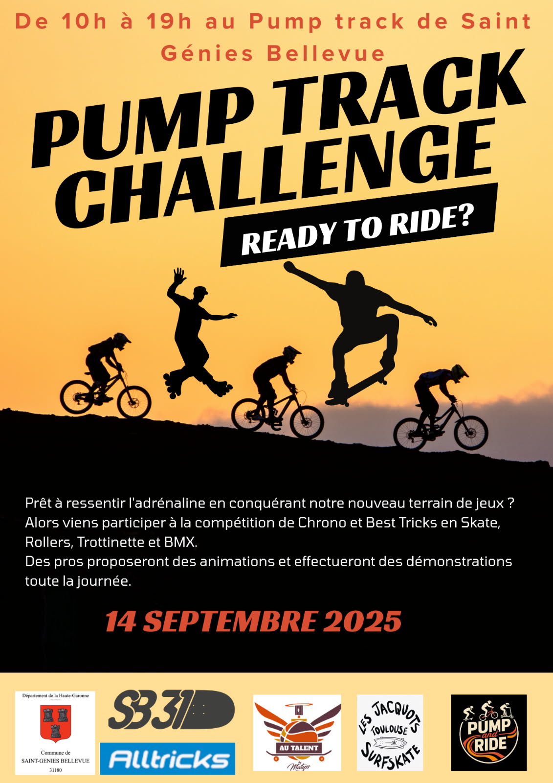 Event Pumptrack St-Genies-Bellevue le 14 septembre 2025
