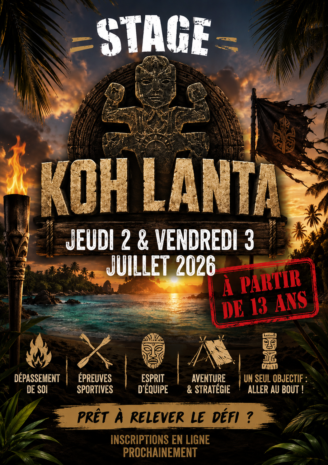 Stage VTT Koh-Lanta 2&3 JUILLET - A PARTIR DE 13 ANS