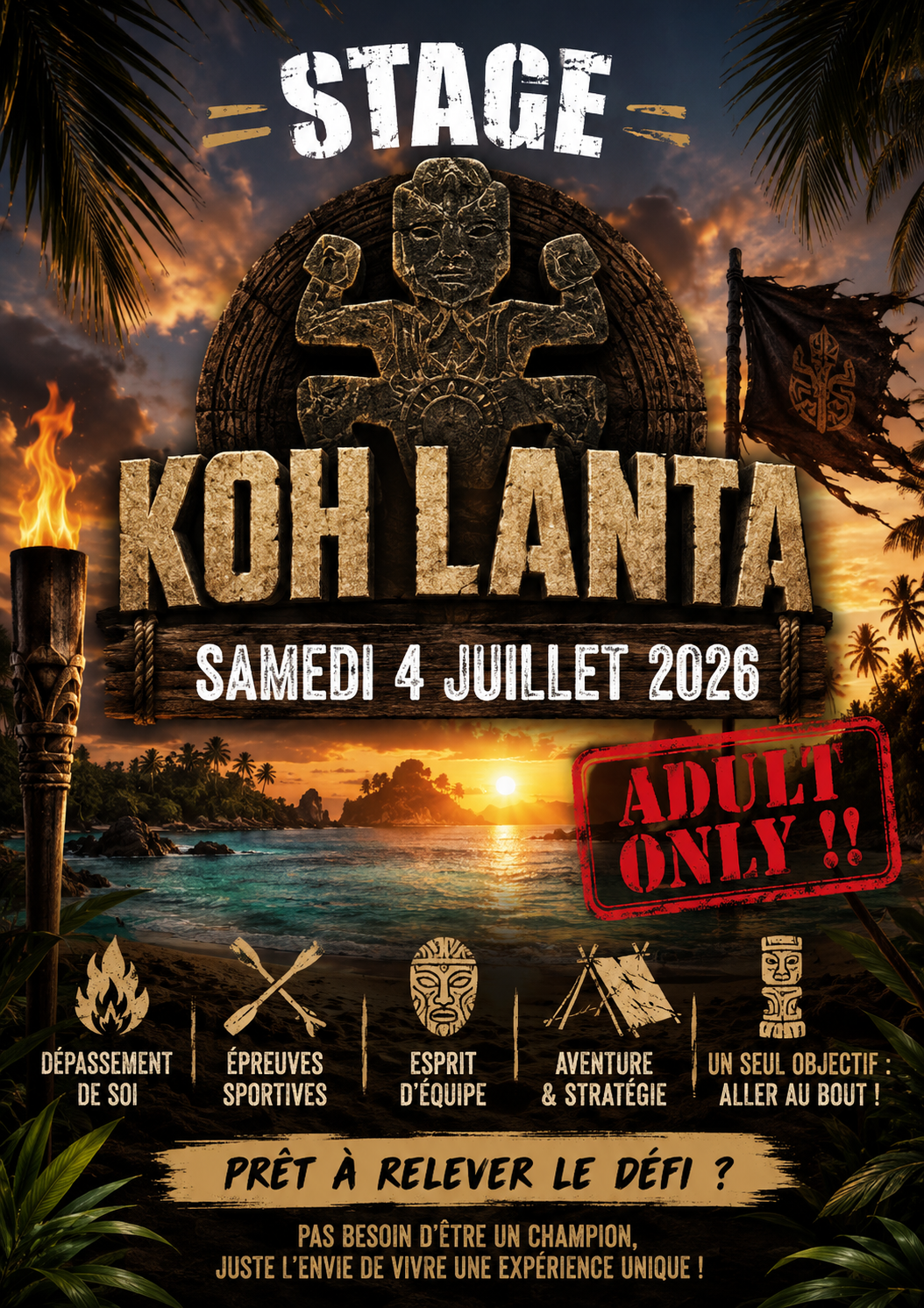 Stage VTT Koh-Lanta SAMEDI 4 JUILLET - ADULT ONLY !