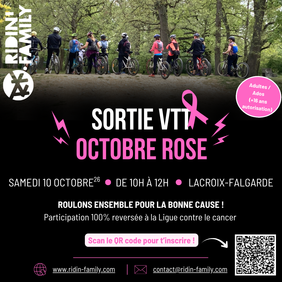 Soutien à Octobre Rose : Sortie VTT à Lacroix-Falgarde samedi 10 octobre 2026